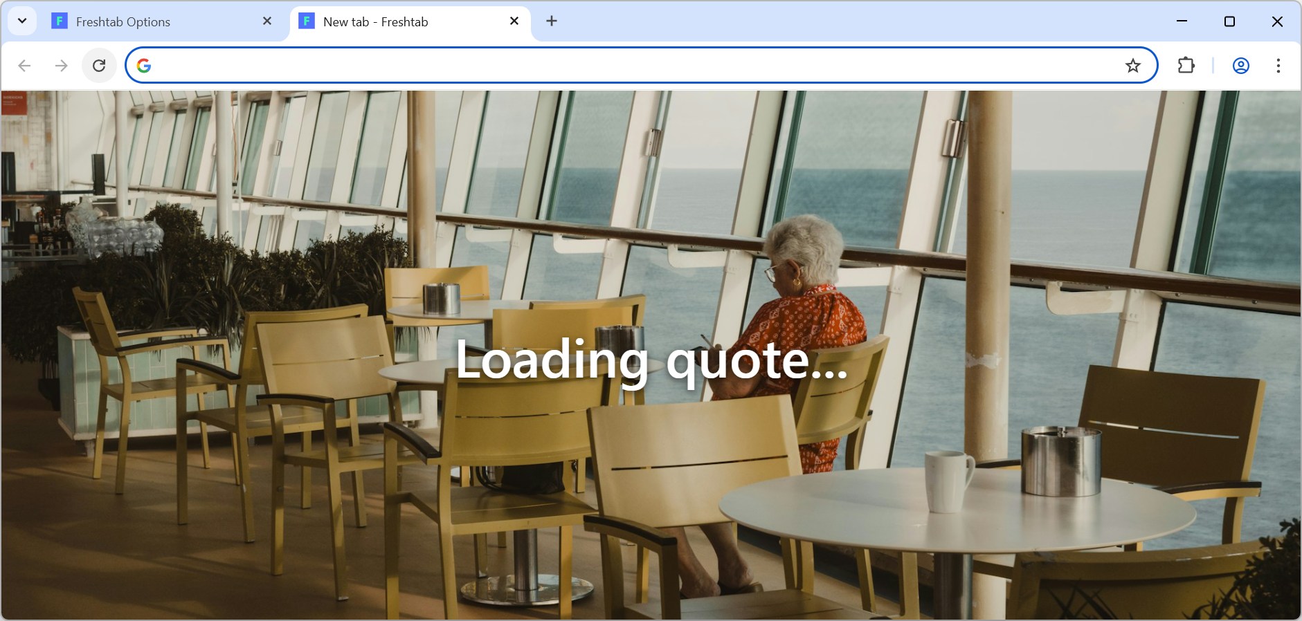 Loading page in new tab extension