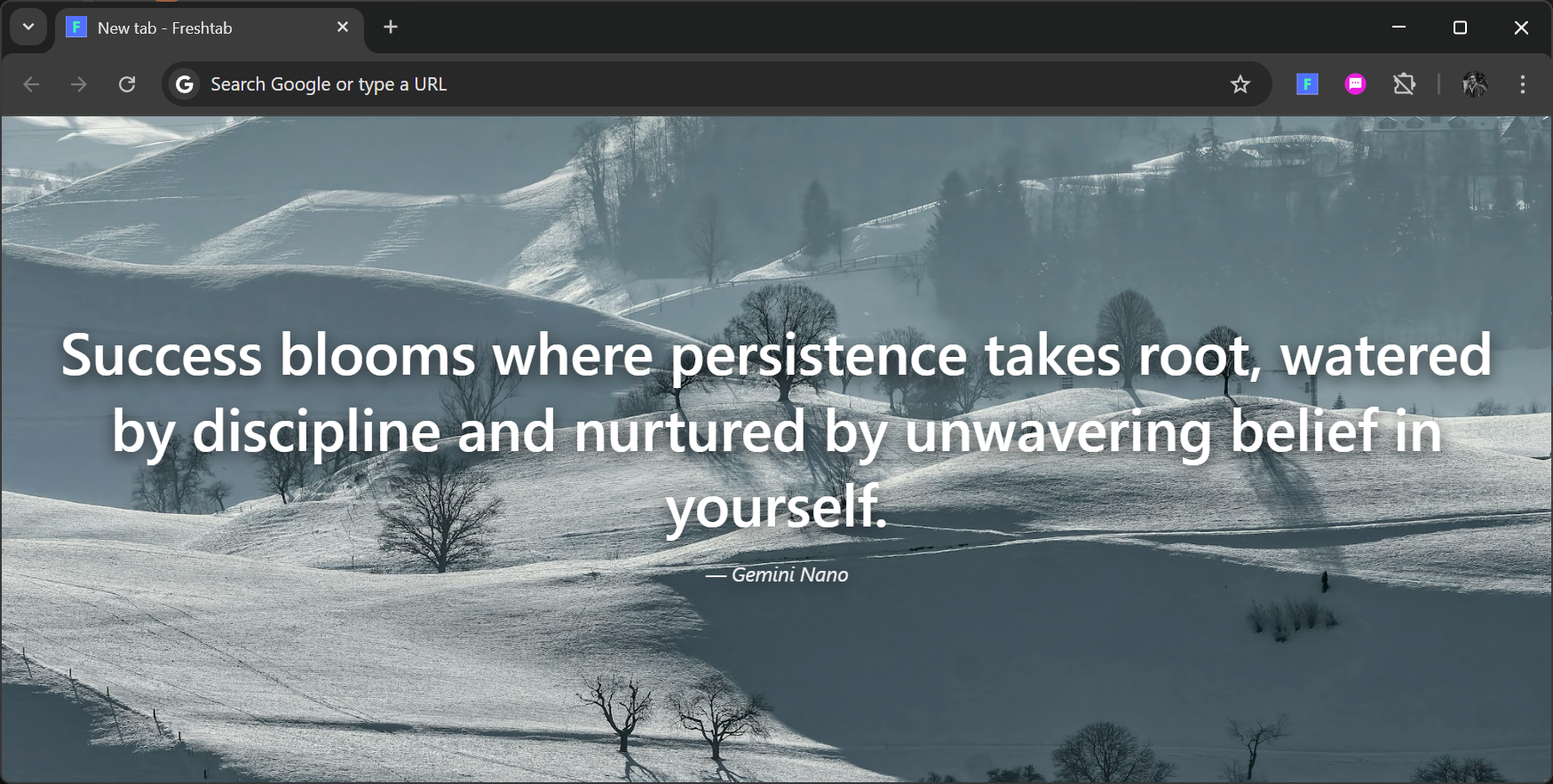 New tab page extension completed